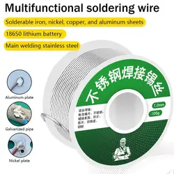 Flux Soldering Wire Lighter Stainless Steel Solder Wire Disposable Low Temperature Nickel Aluminum Flux Universal Solder Wire