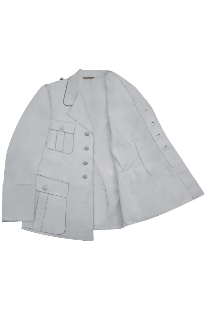 GUHE-002 WWII alemán Luftwaffe M35 oficial, chaqueta blanca de verano, Túnica