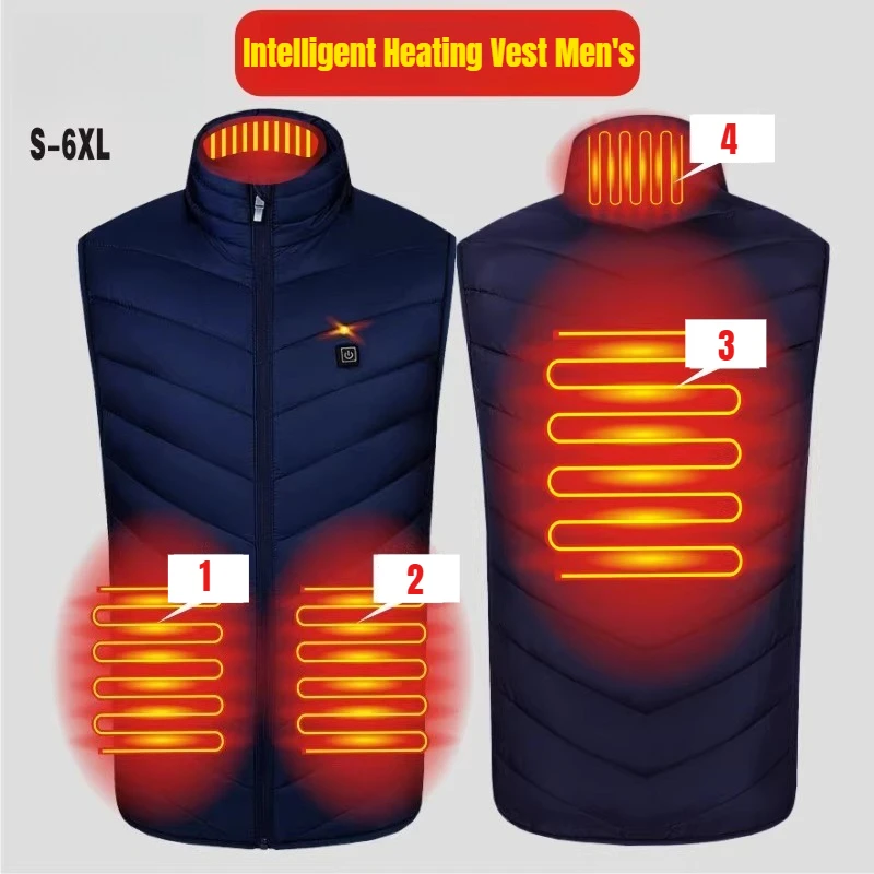 

Intelligent Heating Vest Men's Women's Cross-Border Smart Heating Thermal Clothing Constant Temperature Full-Body Heating Vest
