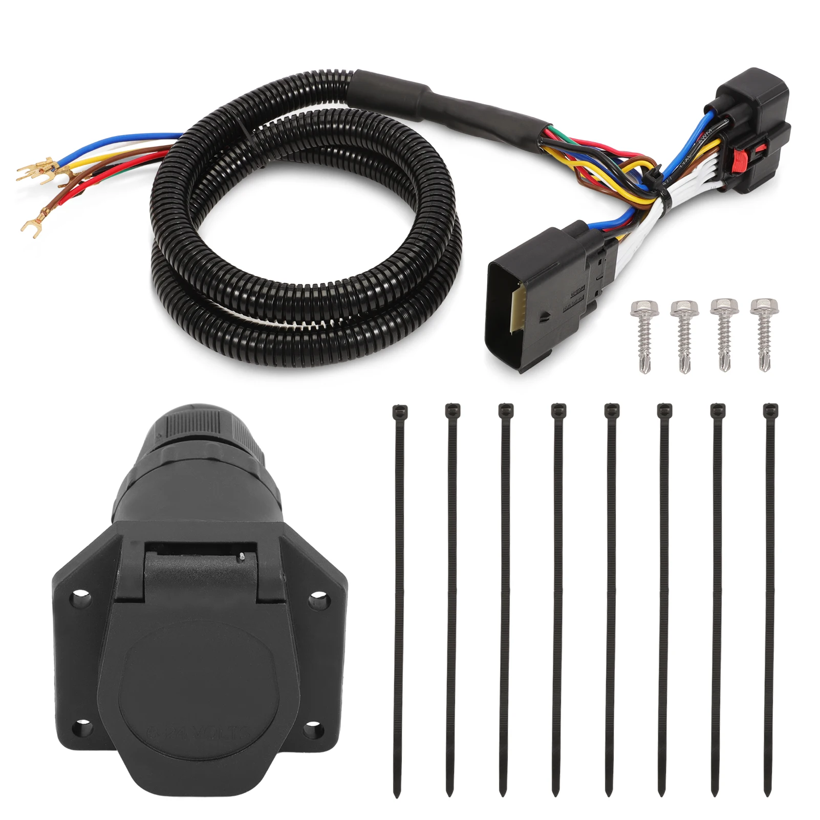 

56306 Vehicle-Side Custom RV Blade 7-Pin Trailer Wiring Harness Fits Select Ford Explorer Police Interceptor Utility