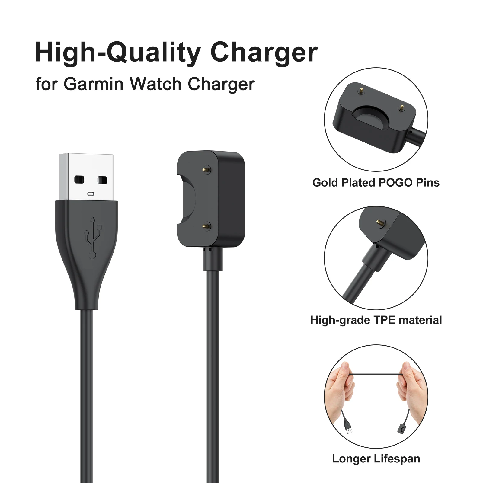 شاحن USB 100 سم لهاتف Samsung Galaxy Fit 3 محول كابل شحن مغناطيسي لملحقات الساعة الذكية Samsung Galaxy Fit 3