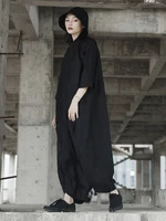 [EAM] Women Personality Big Size Jumpsuit Loose Fit New High Waist Pocket Stitch Pants Fashion Tide Spring Autumn 2026 YA116 - Image 5