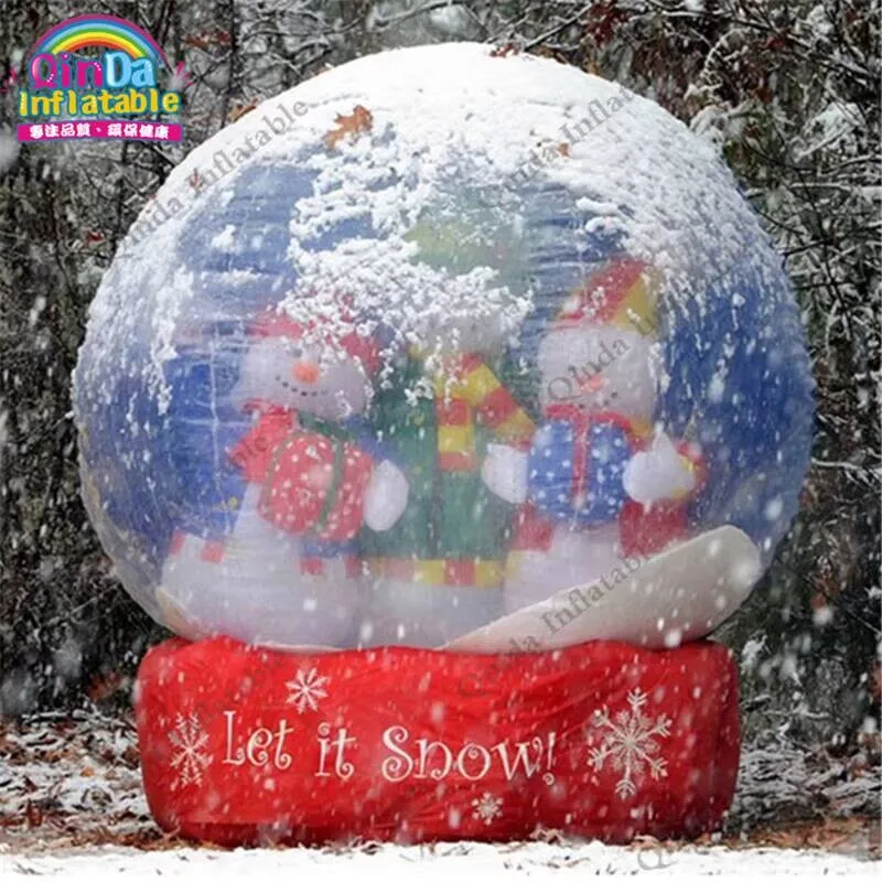 Guangzhou, venta al por mayor, globos de nieve inflables de 3M de diámetro, bola inflable, globo de nieve de tamaño humano, exhibición de burbujas