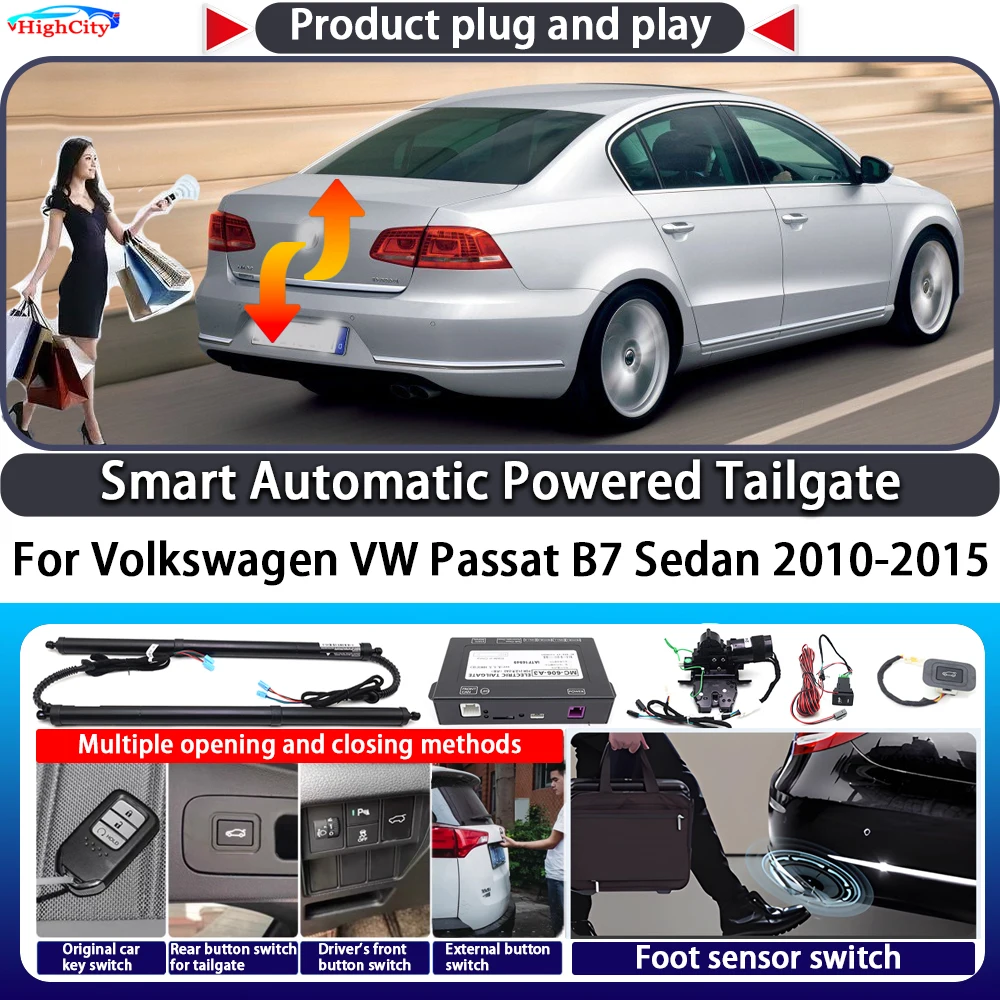 لفولكس واجن فولكس فاجن باسات B7 سيدان 2010-2015 الذكية التلقائي بالطاقة الباب الخلفي مفتاح التحكم الجذع إغلاق عدة الطاقة الكهربائية الباب الخلفي #1