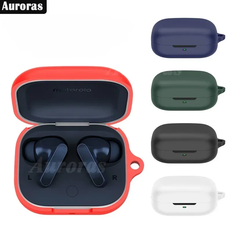 Auroras For Moto Buds Case Silicone Clear Shockproof Earphone Accessories Protector For Moto Buds Plus/Buds+ Cover