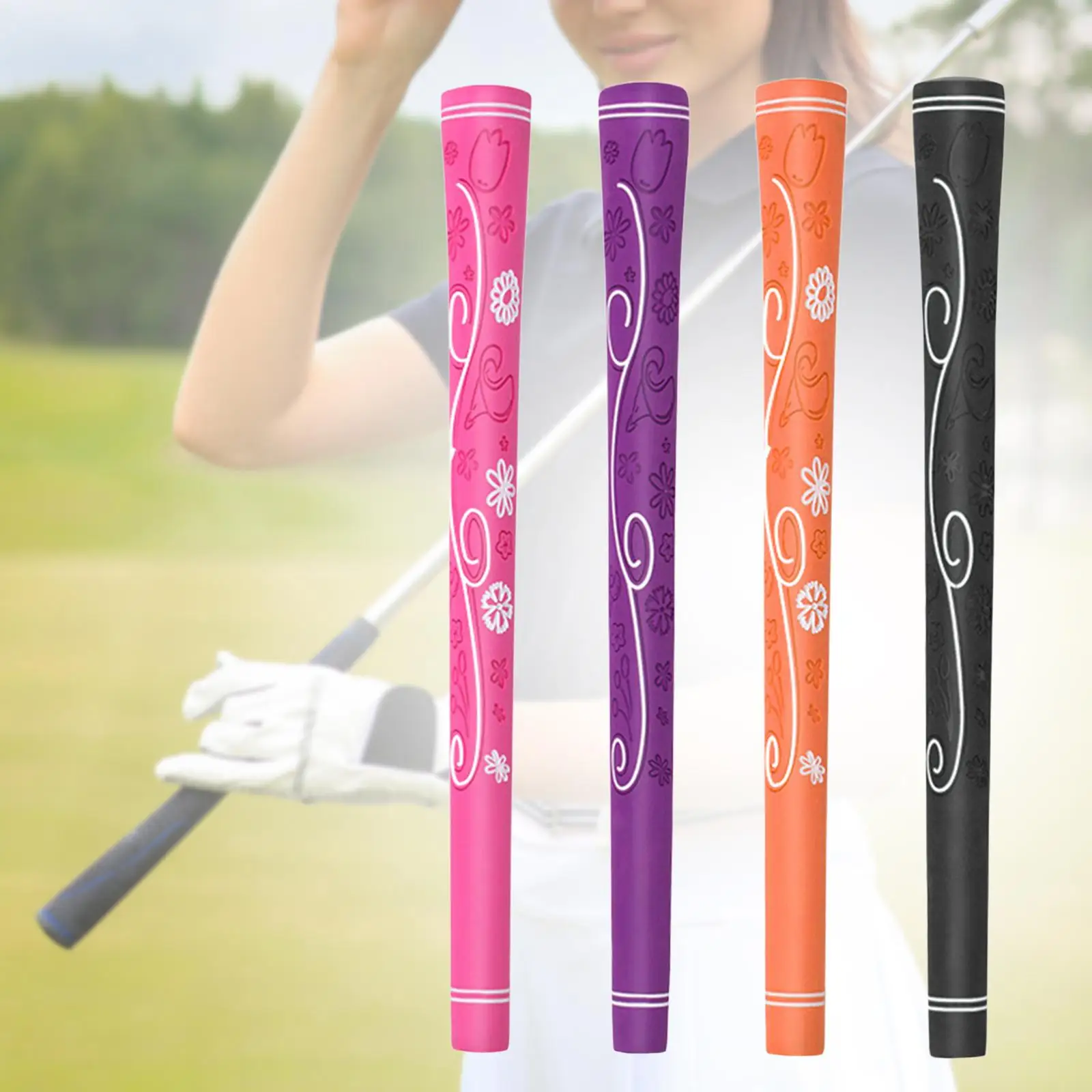 Golf Club Grip TPE Enhanced Grip Nonslip Shock Absorbing Texture DesignGolf Grip Golf Club Grip Men Women Trainer Replacement