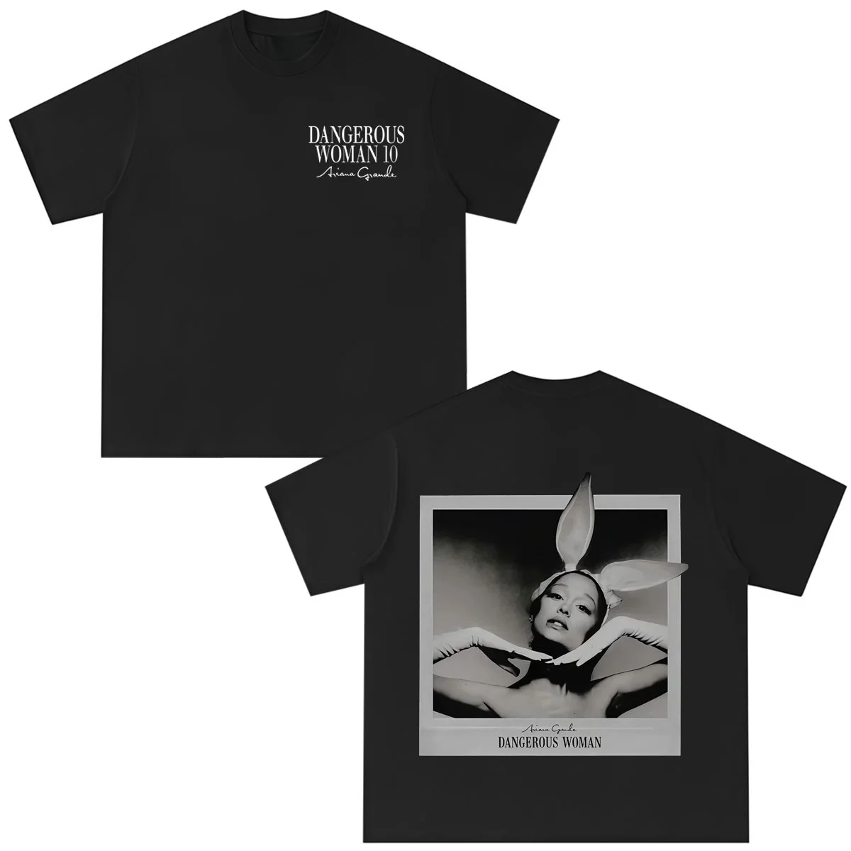 Singer Ariana Grande Tour 2026 Print T-Shirt Men's Women Fashion Shirt Short-sleeved Loose Casual Cotton Oversized Top Unisex