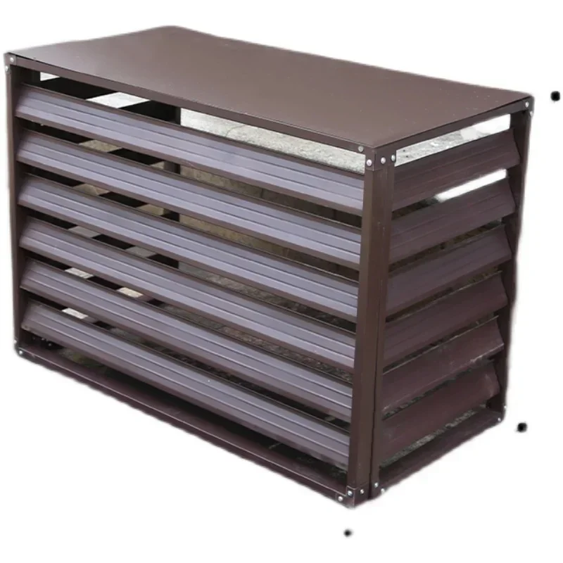 Galvanized Steel Louver Cowl Grille Air Conditioner Outdoor Condenser Protective Cover Outdoor Aluminum Alloy Cover