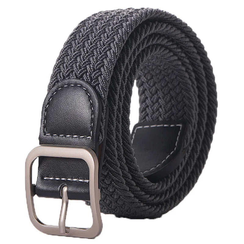 7954 Woven Stretch Knit Belt- Belt For Men- Design- Metal Buckle Johnston & Murphy Woven Stretch Knit Belt Navy/White  main image 2