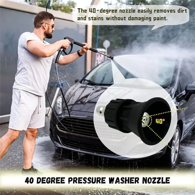 [NEW!A93G】 Pressure Washer Nozzle Guard 2 Pack-40 Degree, 4.0 Orifice, Includes 1/4