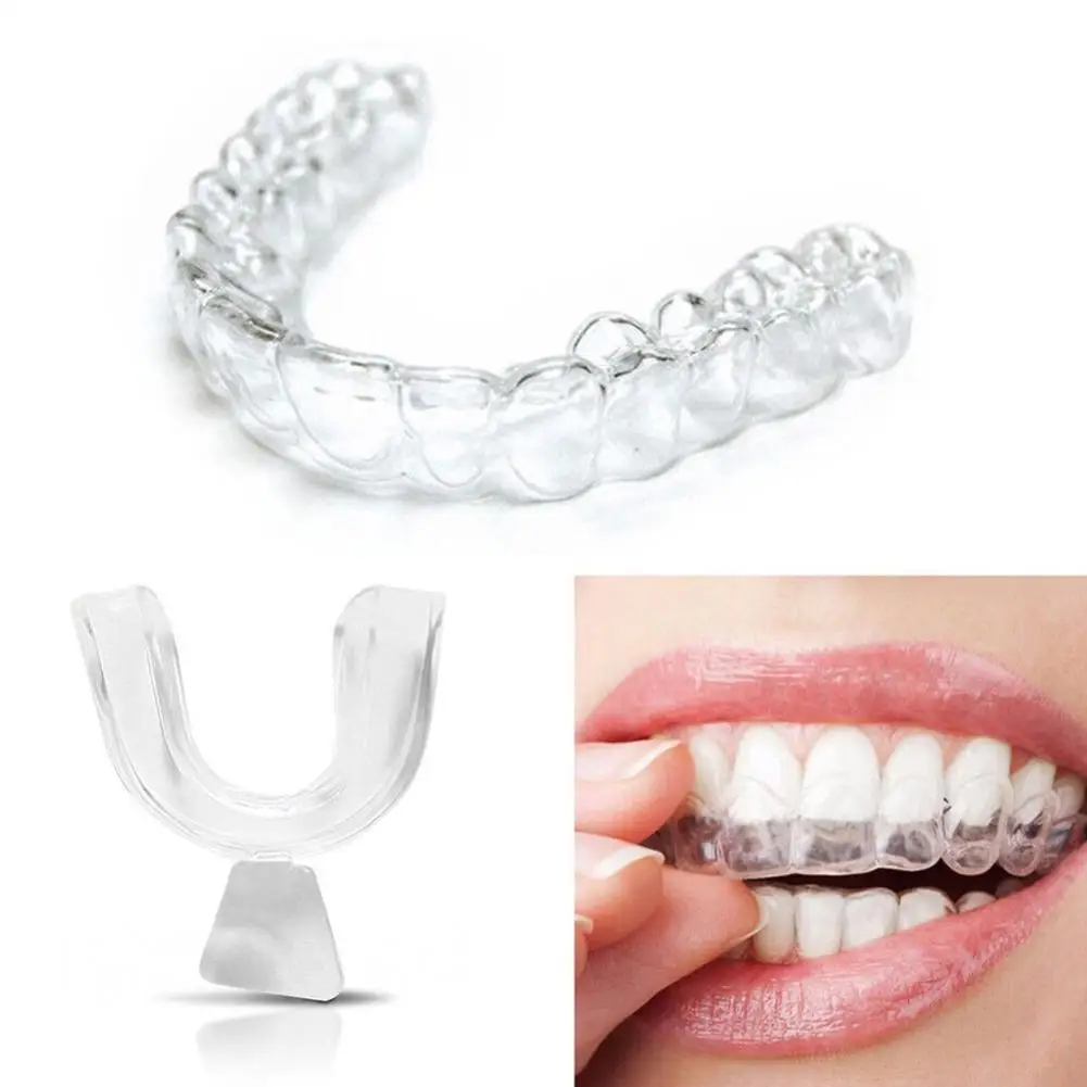 

2PCS/set Silicone Night Mouth Guard for Teeth Clenching Grinding Dental Bite Sleep Aid Whitening Teeth Mouth Tray Hot