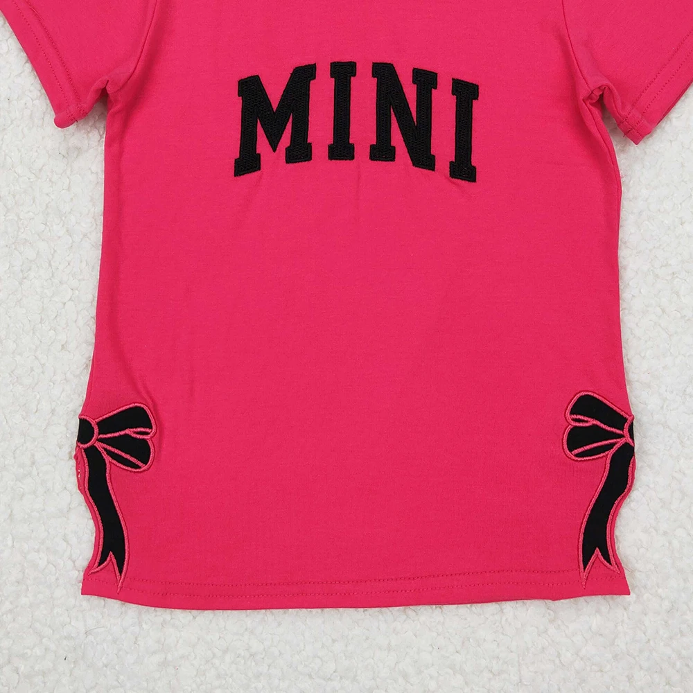 GT0917 Top per magliette con mini fiocco per neonate