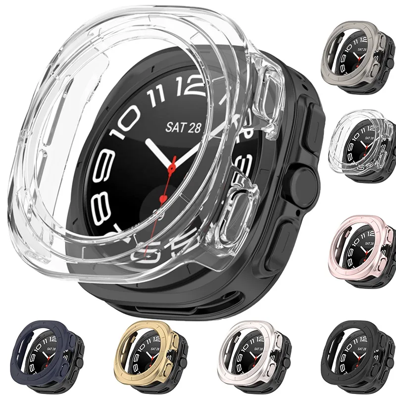 Чехол для Samsung Galaxy Watch 7 Ultra 47 мм, Мягкий бампер из ТПУ, защитный чехол для Galaxy Watch 7 Ultra 47 мм, чехол для часов