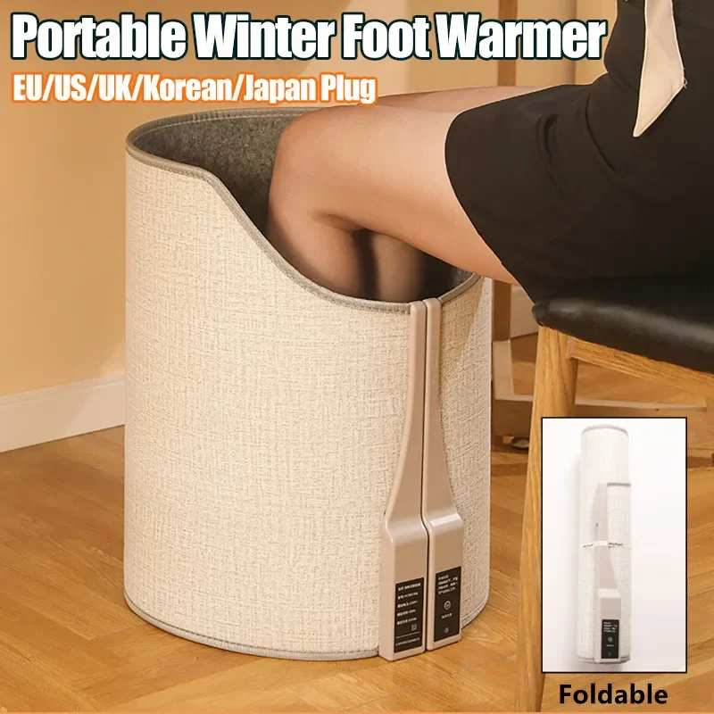 

Folding Electric Heater Portable Winter Foot Warmer Leg Warmer Adjustable Thermostat For Home Office Under Desk Winter Cushion