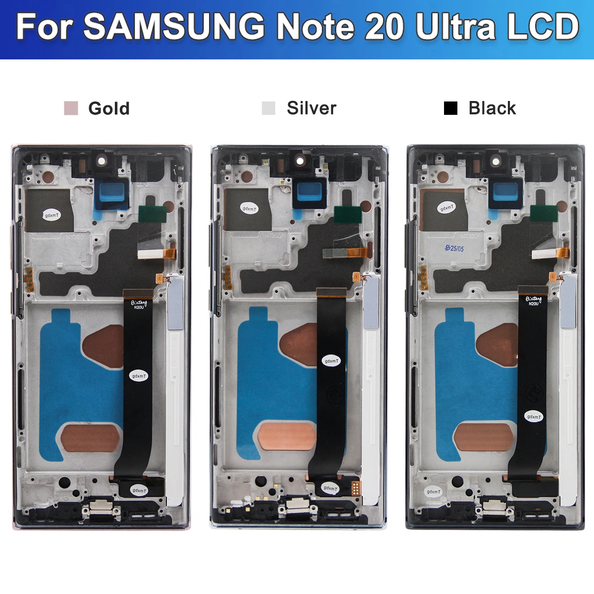 100% Tested display note 20 ultra with frame, LCD for Samsung Galaxy Note 20 Ultra 5G N986B N985 Touch Screen Digitizer Assembly image 5