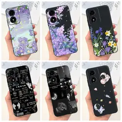 For Motorola Moto G04 2024 Case New Fashion Flower Painted Slim Soft Silicone Matte Cover For Moto G04S G 04 XT2421-2 E14 Bumper