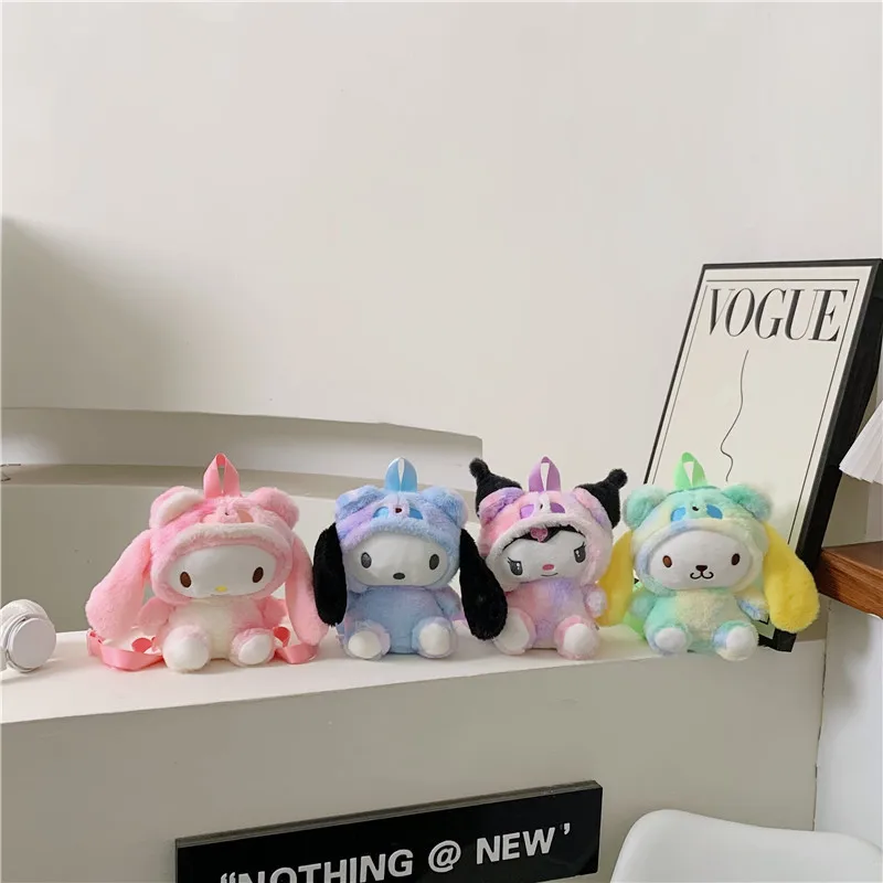 

Sanrio Kuromi Melody Kids Backpack Plush Toy Cute Shoulder Bag for Children Gifts for Children