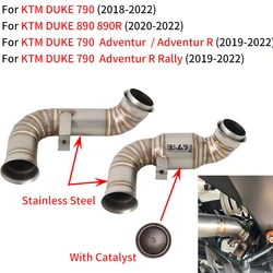 สำหรับ KTM Duke 790 Duke 890 890R KTM 790 adventur R KTM790 R แรลลี่19-22รถจักรยานยนต์ดัดแปลง MID Link ท่อตัวเร่งปฏิกิริยา