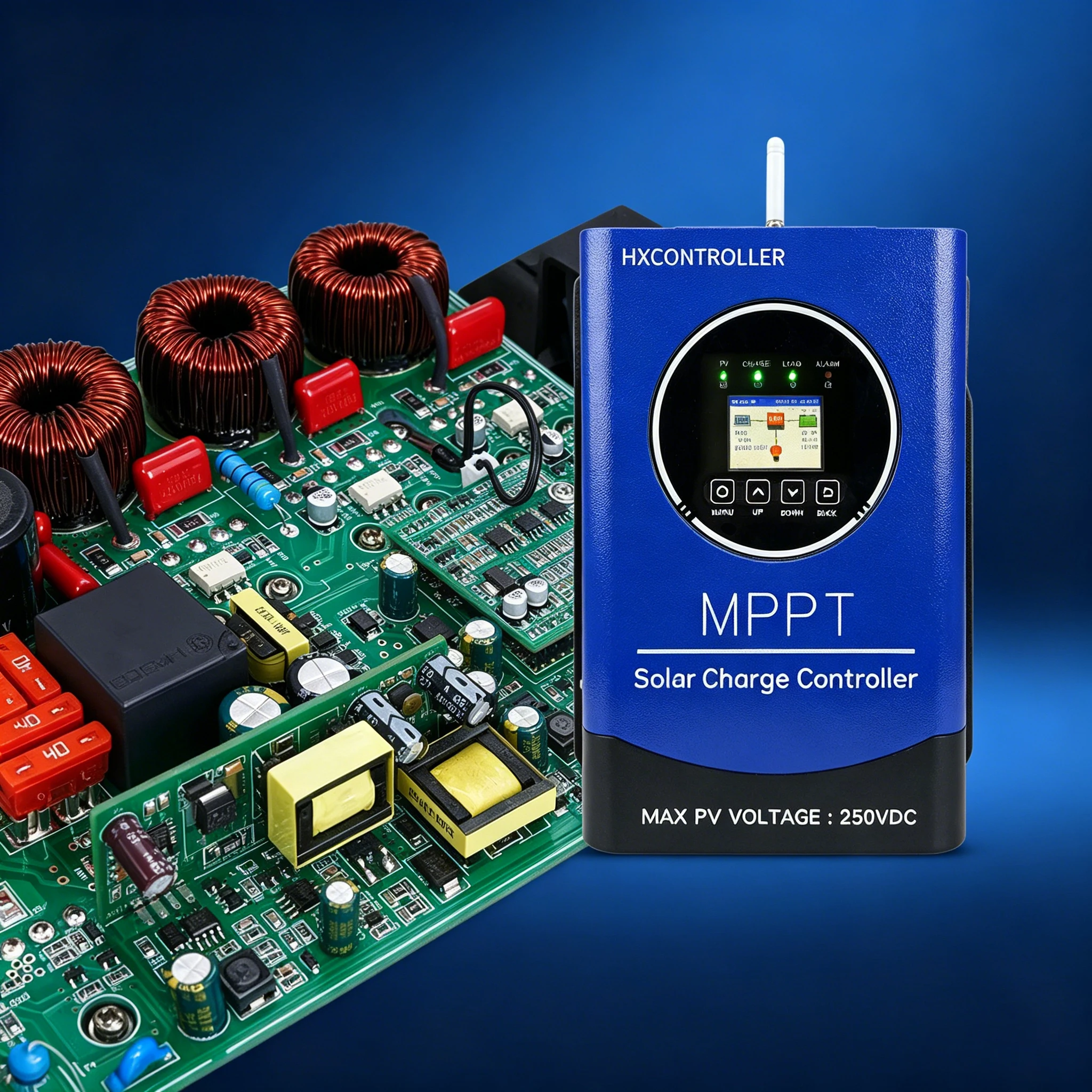 HXCONTROLLER MPPT SOLAR Charge Controller Wide Voltage Range 250VDC Max PV Input With WiFi Monitor For Lifepo4 Lithium GEL
