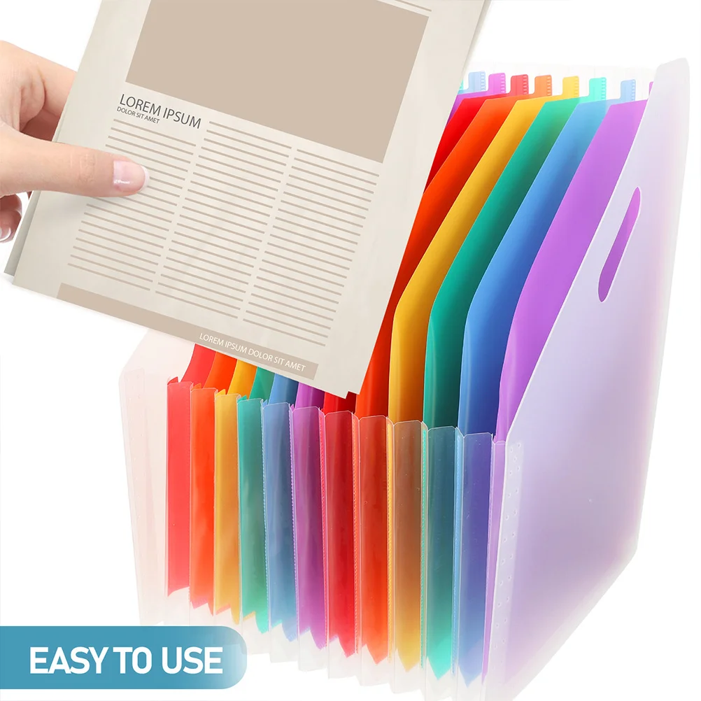 2Pcs Plastic File Folder Expandable Organizer for Documents Receipts Cards Statements Compact Desktop Filing Solution