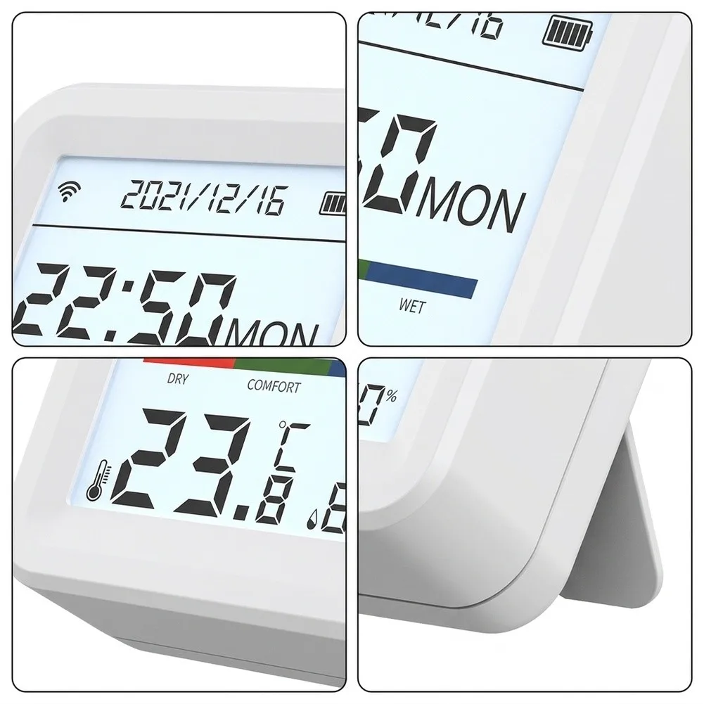 For Tuya-Ready WiFi Sensor for Continuous Temperature and Humidity Surveillance with Dual Unit Display and Remote