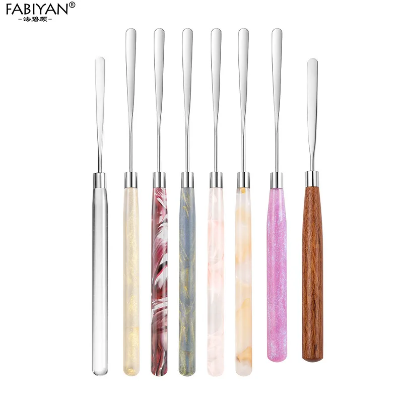 Multifunctional Spatuler Stick Stainless Steel Head Cream Foundation Mixing Tool Nail Art Tool
