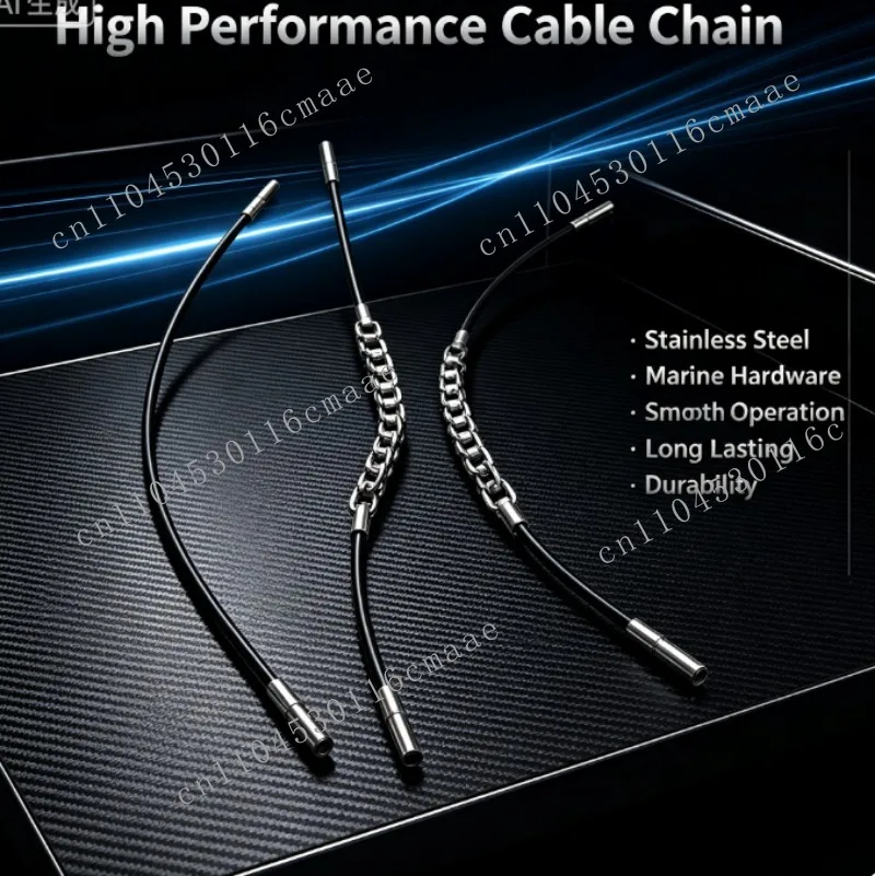 Stainless Steel Drive Chain Cable Kayak Foot Pedal System Replacement Part Durable Boat Steering Control Cable Accessory