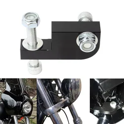 Motorcycle Headlight Extension Block Kit For Harley Dyna Super Glide FXDF FXDB 39-49mm Fork Headlamp Relocation Bracket