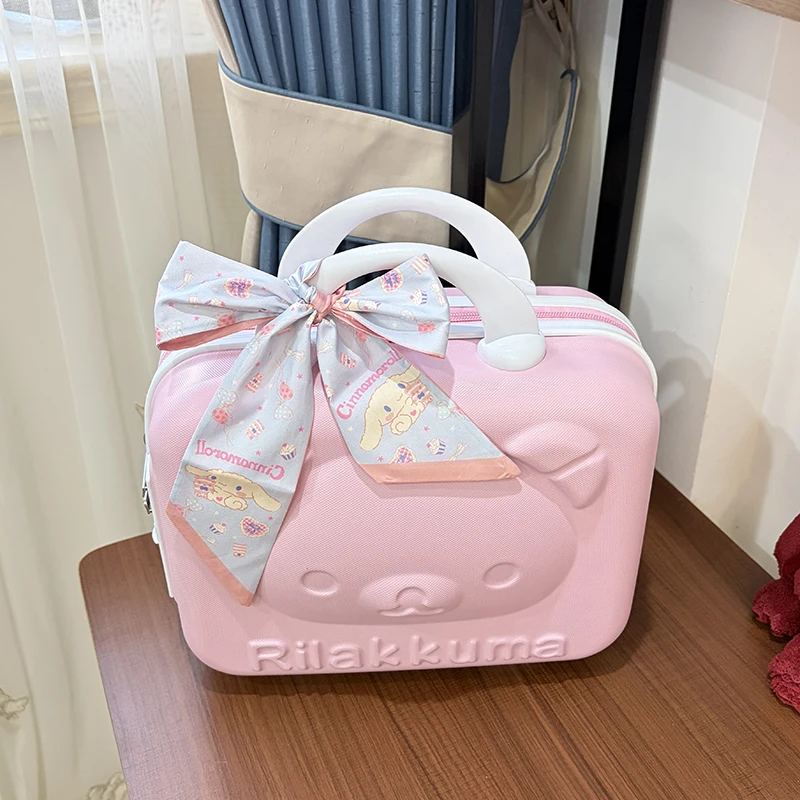 結婚式の引き出物用ベアーラゲッジボックスハンドバッグ高級空箱豪華ギフトボックス漫画風ポリエステル裏地abs素材ロック付き