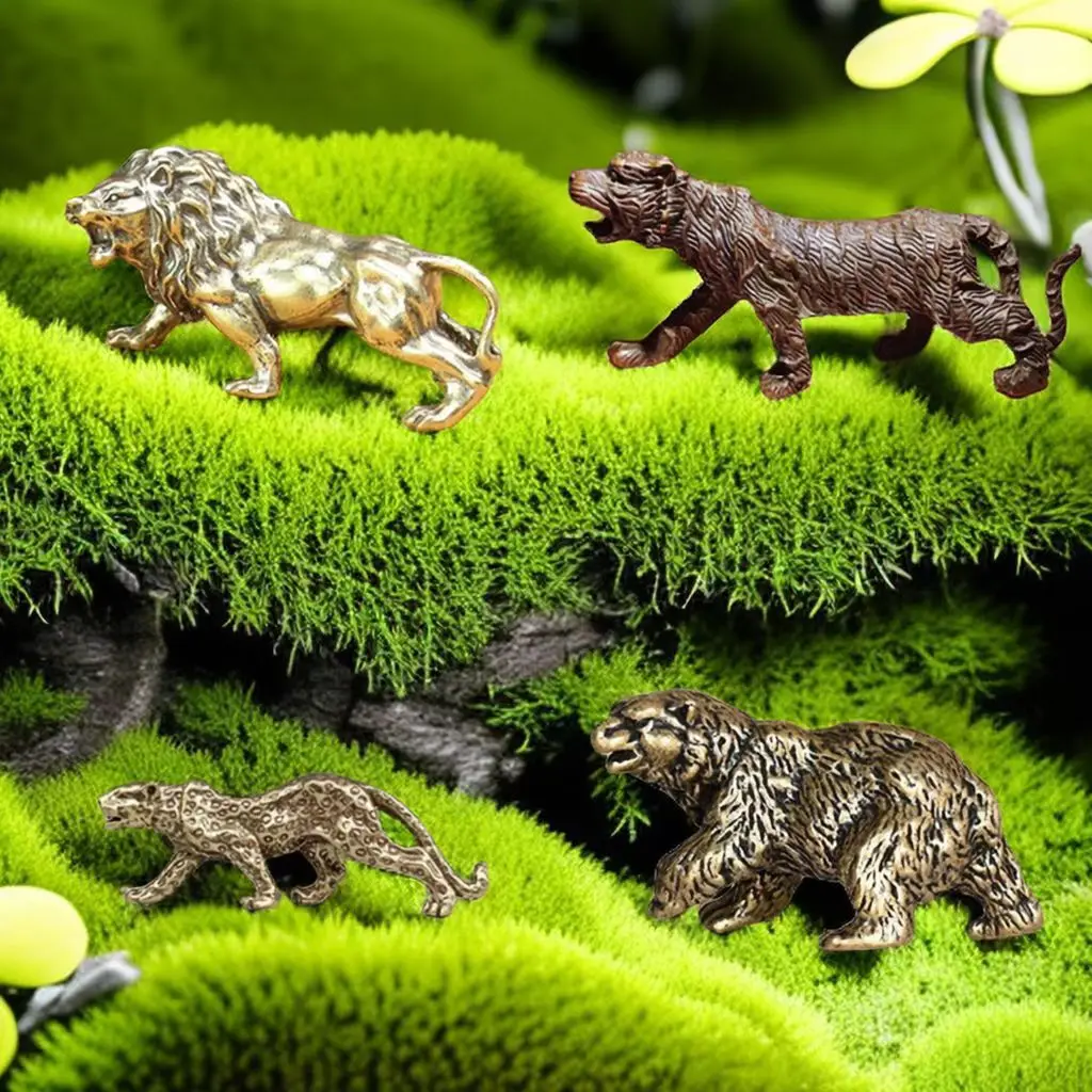 Copper plated animal, bear, lion, leopard, crocodile, bear dominate the world, lion, animal, copper