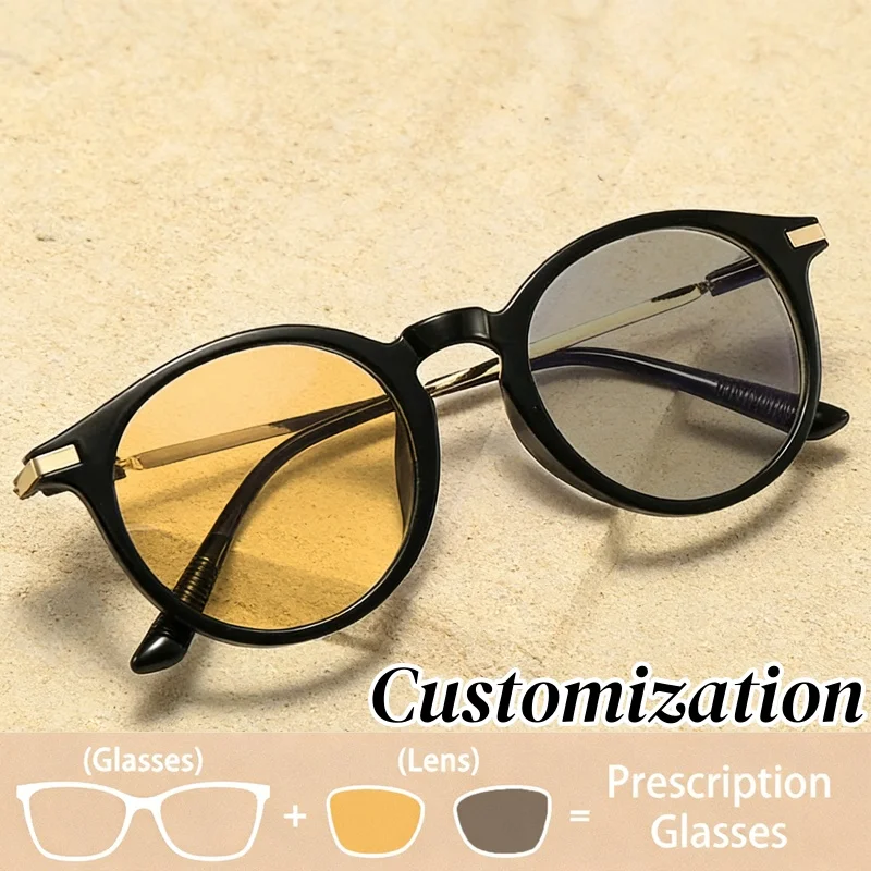 fashion-round-frame-photochromic-prescription-glasses-women-men-ultralight-customized-reading-glasses-retro-far-sight-eyewear