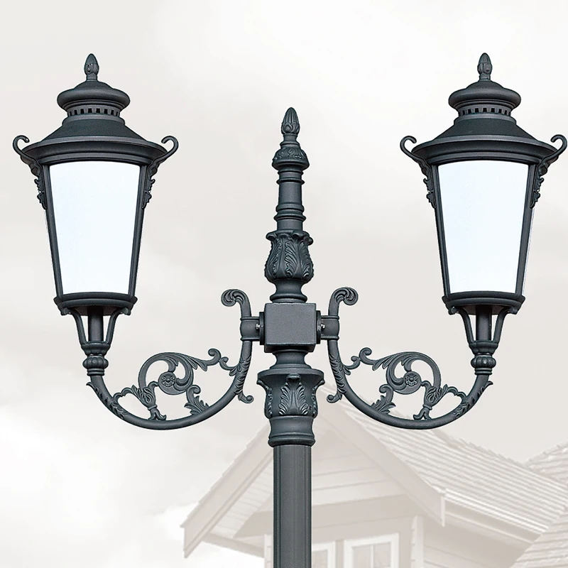 Home Lawn Garden Outdoor Light Emitting Diode Garden Light Theme Park Villa Waterproof Road Street Light Retro High Pole