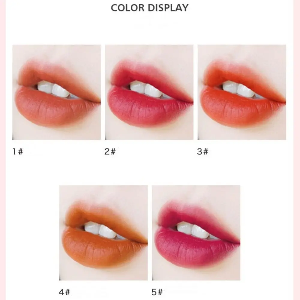 Ensemble de maquillage naturel, Mini rouge à lèvres, longue durée, imperméable, mat, tasse antiadhésive, brume douce, velours, brillant pour femmes, 5 pièces