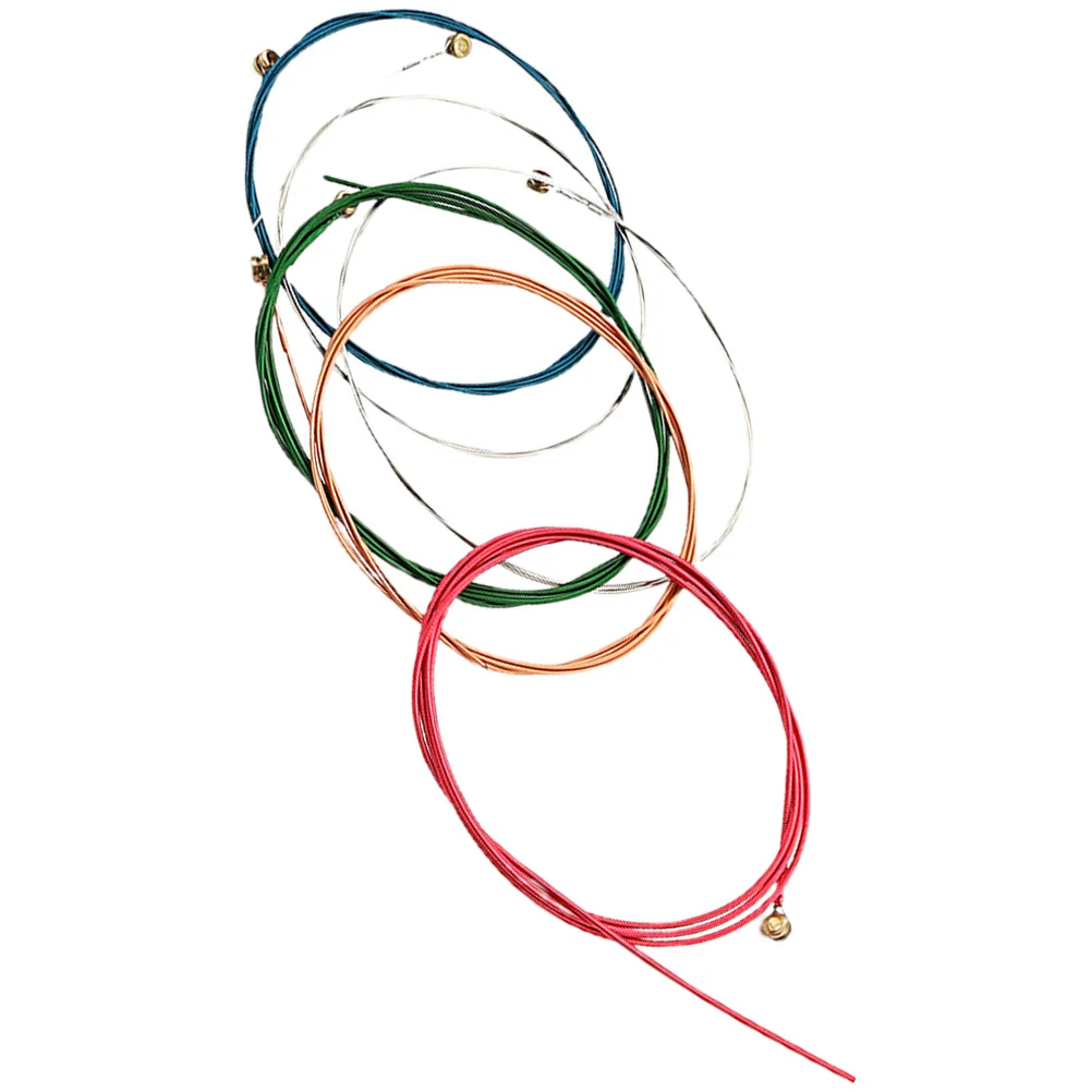 

6Pcs Durable Guitar Strings Metal Folk Guitar Accessories Clear Gentle Timbre Comfortable Resonance