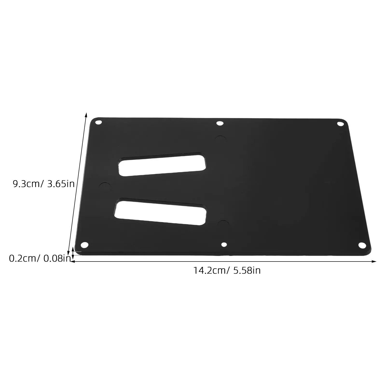 4Pcs Electric Guitar Backplate Black Plastic Tremolo Cover Replacement Compatible Sq St Guitar Rear Cavity Cover Plate Pickguard