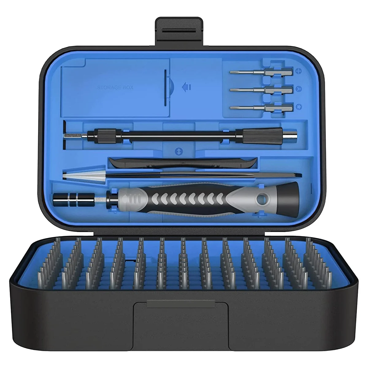 magnetic screwdriver repair tool kit mini caixa embutida 120 bits 130 em 1 01