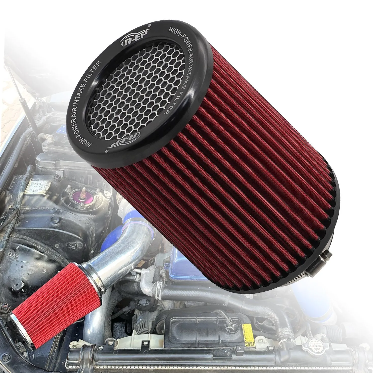 Car High Flow Air Filter Universal Cold Cone Air Intake Filters 3\