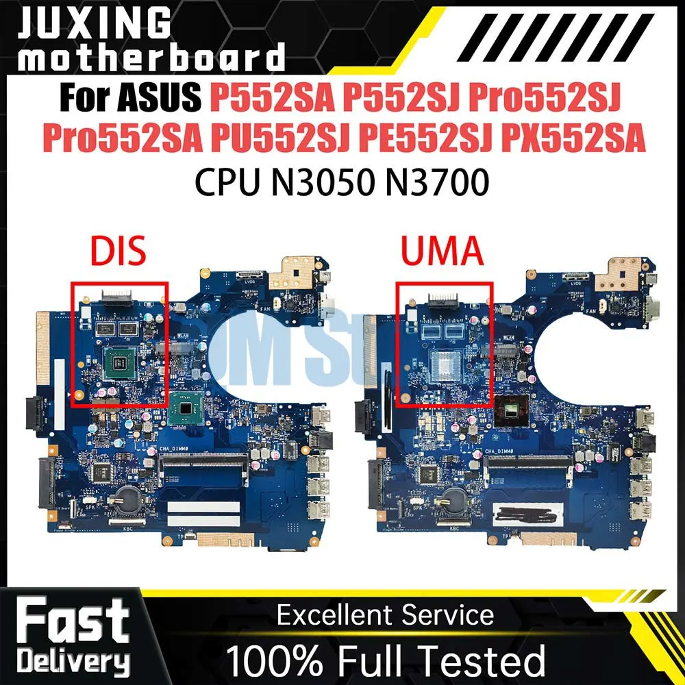 

Notebook Mainboard For Asus P552SA Pro552SJ Pro552SA PX552SA PU552SJ PE552SJ Laptop Motherboard With N3050 N3700 CPU GT920M V2G