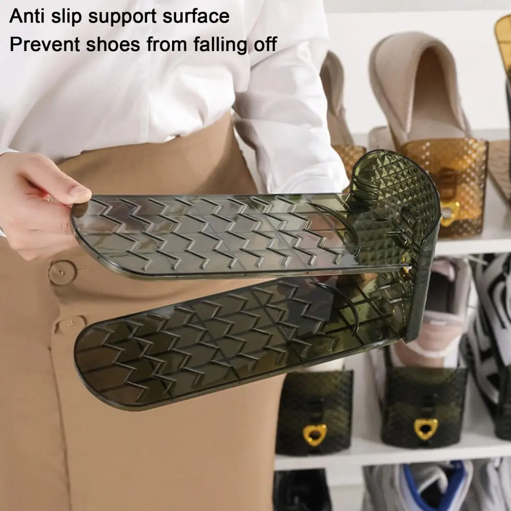 Heels Organizer size 9 Under Adjustable Double-tier Shoe Racks Maximize Storage Space with Three Height Options for Organizing