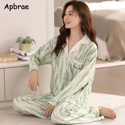 New Autumn Winter Cotton Pajamas for Women Long Sleeves Long Pants Sleepwear Woman Cardigan Pijamas Japanese Lapel Pyjamas