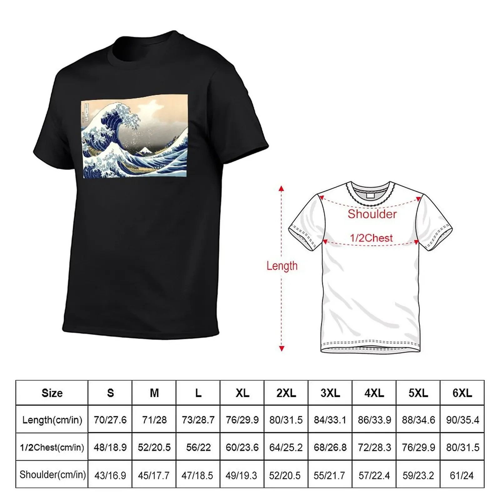 The Great Wave off Kanagawa - Hokusai T-Shirt anime t shirts summer top custom shirt mens white t shirts