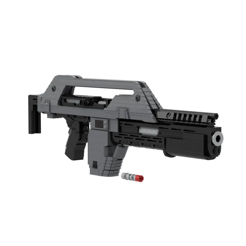 MOC 2296PCS Sci-Fi Movie Pulse Rifle 1:1 Replica Military Building Blocks High Tech Weapons Advanced Building Sets Adult Fun Toy