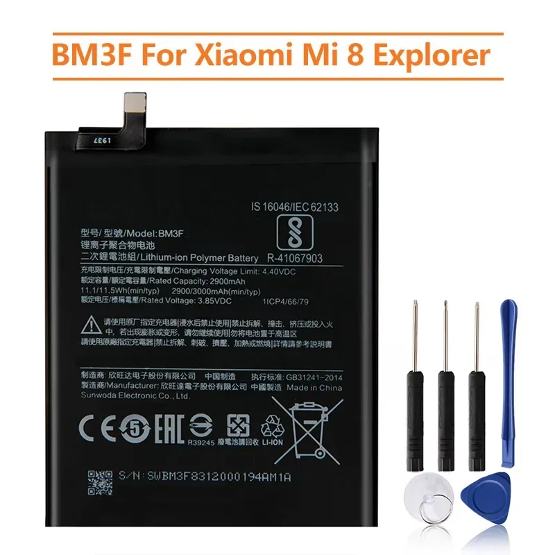 

Производство 2024, сменная батарея BM3F для Xiaomi 8 MI8 M8 Pro, прозрачная Exploration Edition, перезаряжаемые батареи для телефона