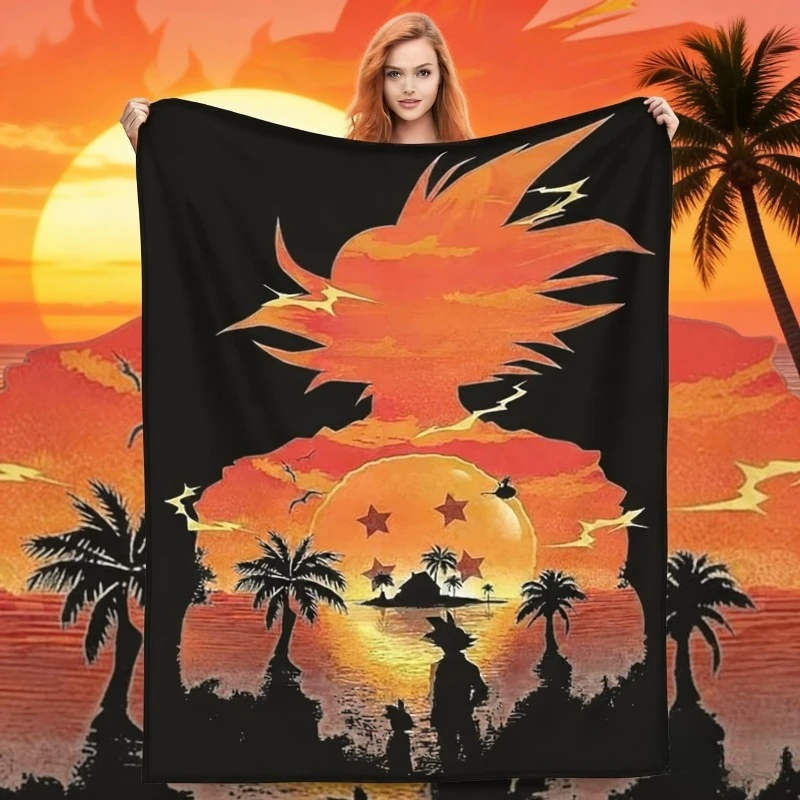 

Плюшевое одеяло-плед Dragon Ball Majin Buu, потрясающее покрывало для кровати, дивана, кушетки, 125*100 см, коврик