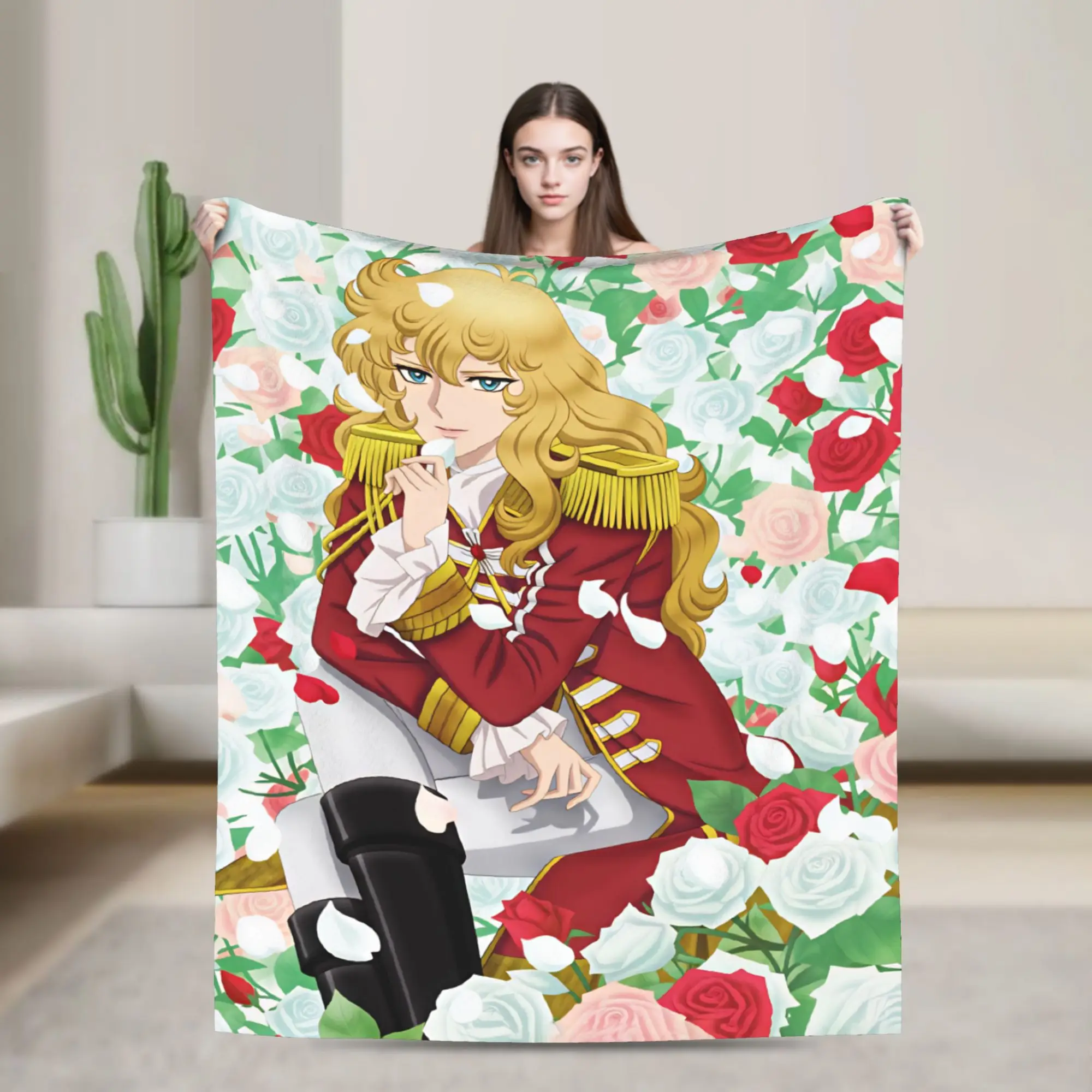 Rose of V-Versailles Lady  Blanket  Warm Soft Plush Throw Blanket For Home Decor Travel Office Flannel Bedspread Bed Cover