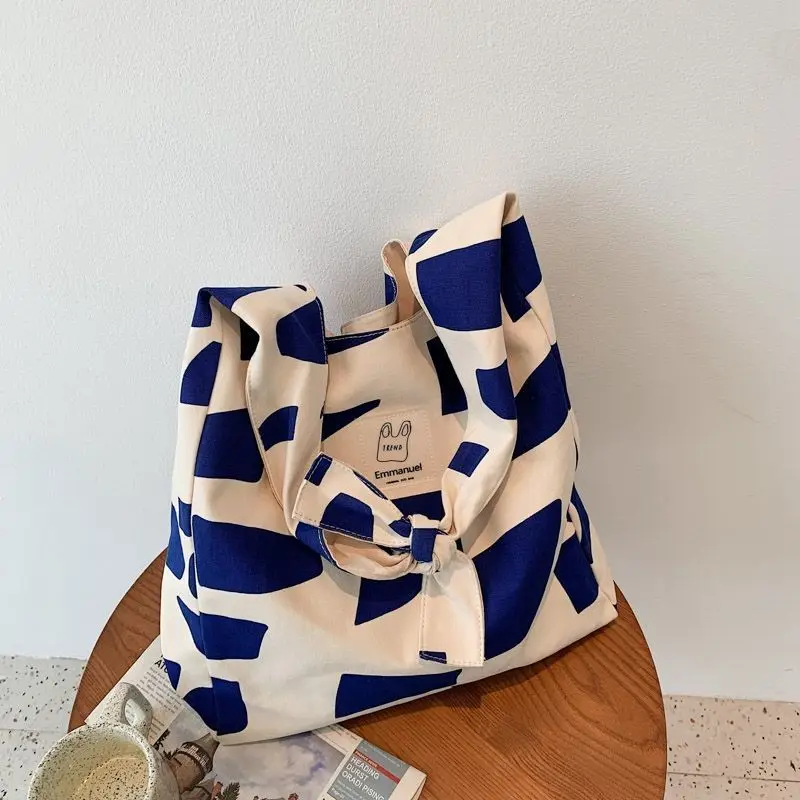 

Canvas Tote Bag for Office Workers Large-capacity Women's Handbags 2025 New Style Color-blocked Single Shoulder Bag