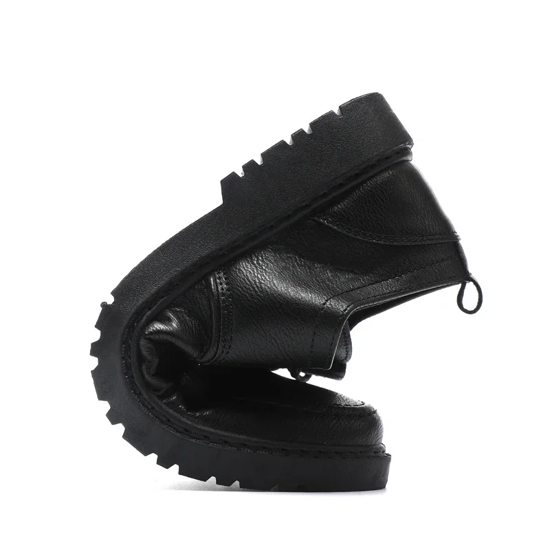 Leather Casual Shoes Mens Vintage Split Leather Men Shoes Casual Lace-up Dress Shoes for Men Office Business Zapato Para Hombre