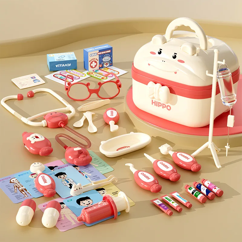 Hippo Doctor Toy Set Plays as a Boy and Girl for Medical Treatment Puzzle and Play at Home Toy Birthday Gift