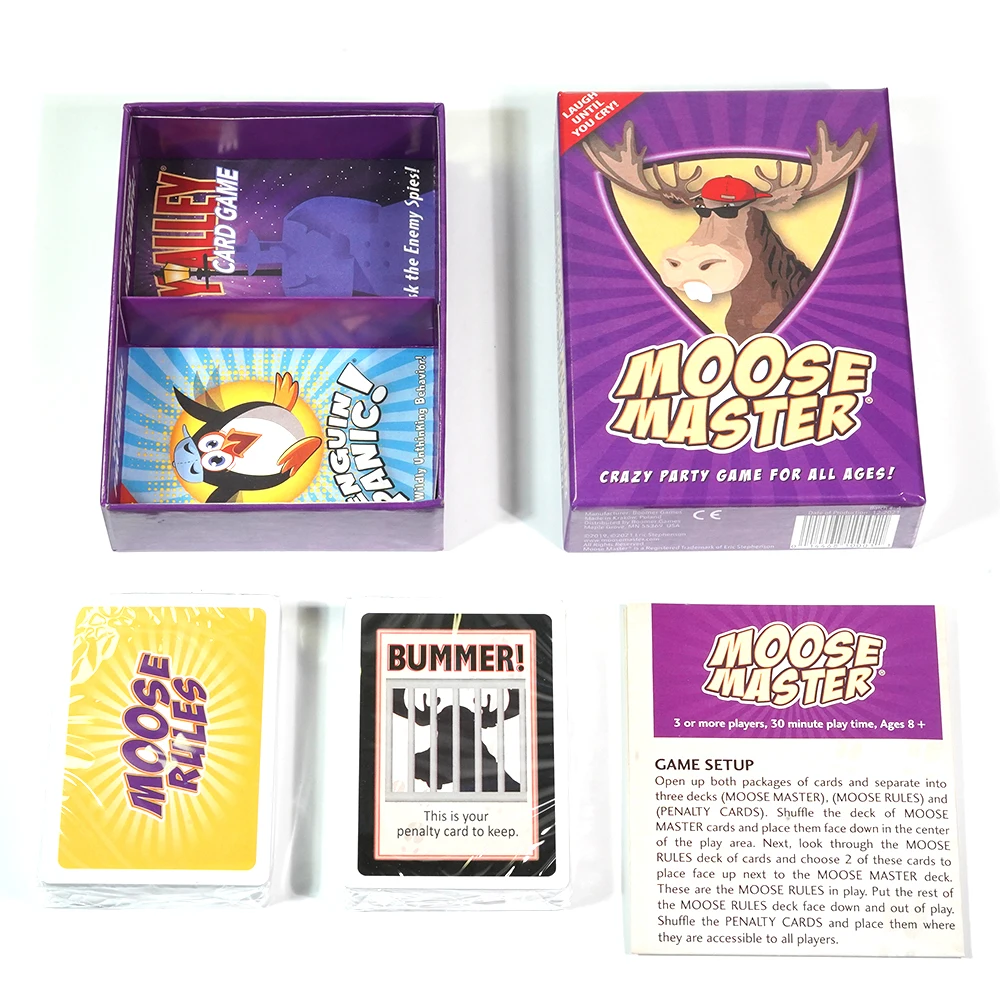 Moose Master Card Game Laugh Until You Cry or Pee Your Pants Fun Your Cheeks Will Hurt from Smiling and Laughing