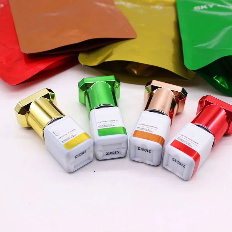 1本入り SKY ローズグルー レッドゴールドグリーン つけまつげエクステ 速乾 韓国製 つけまつげ用接着剤 5ml メイク道具